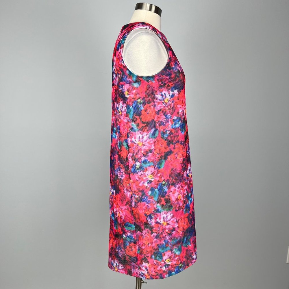 ASOS Maternity Sleeveless Shift Dress Pink Watercolor Floral Mesh size 6 - Picture 5 of 13